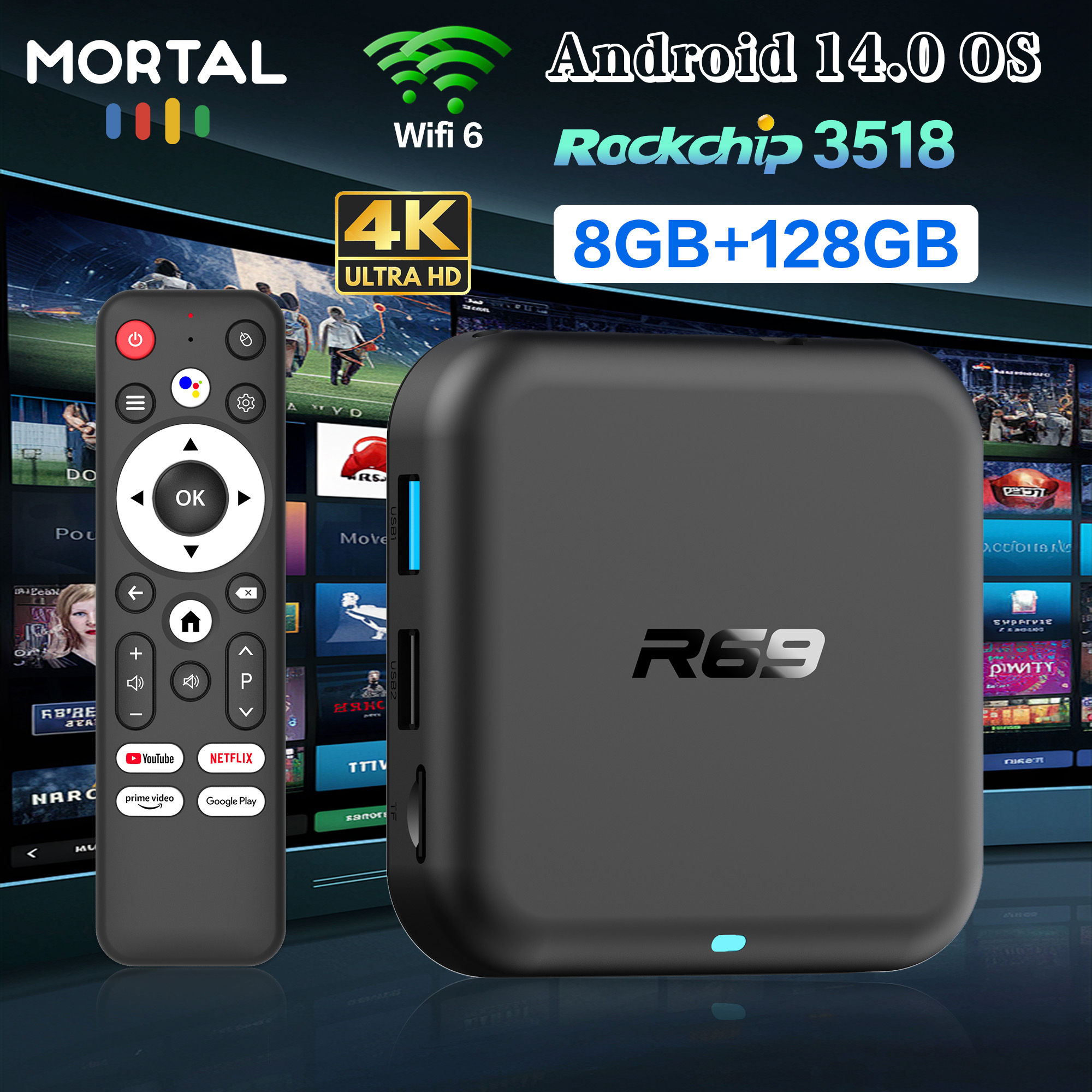Gaming Console Youtube - Smart TV Box Android 14.0 Google