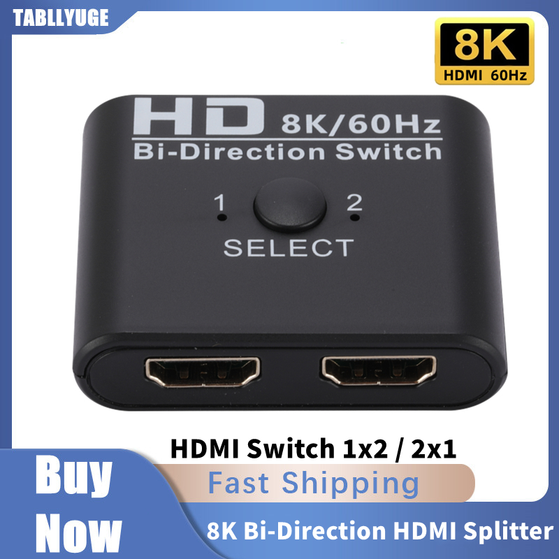 Gaming Console Bundle - 8K 60Hz Bi-Direction Switch HDMI-Compatible Splitter