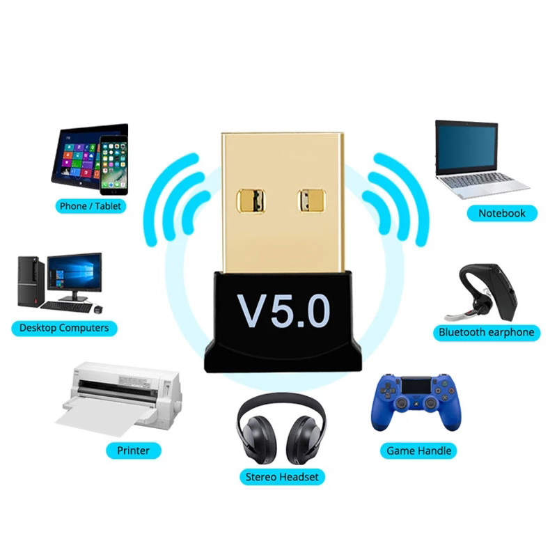 Laptop Gaming Console - Bluetooth 5.0 Receiver USB Wireless Bluetooth