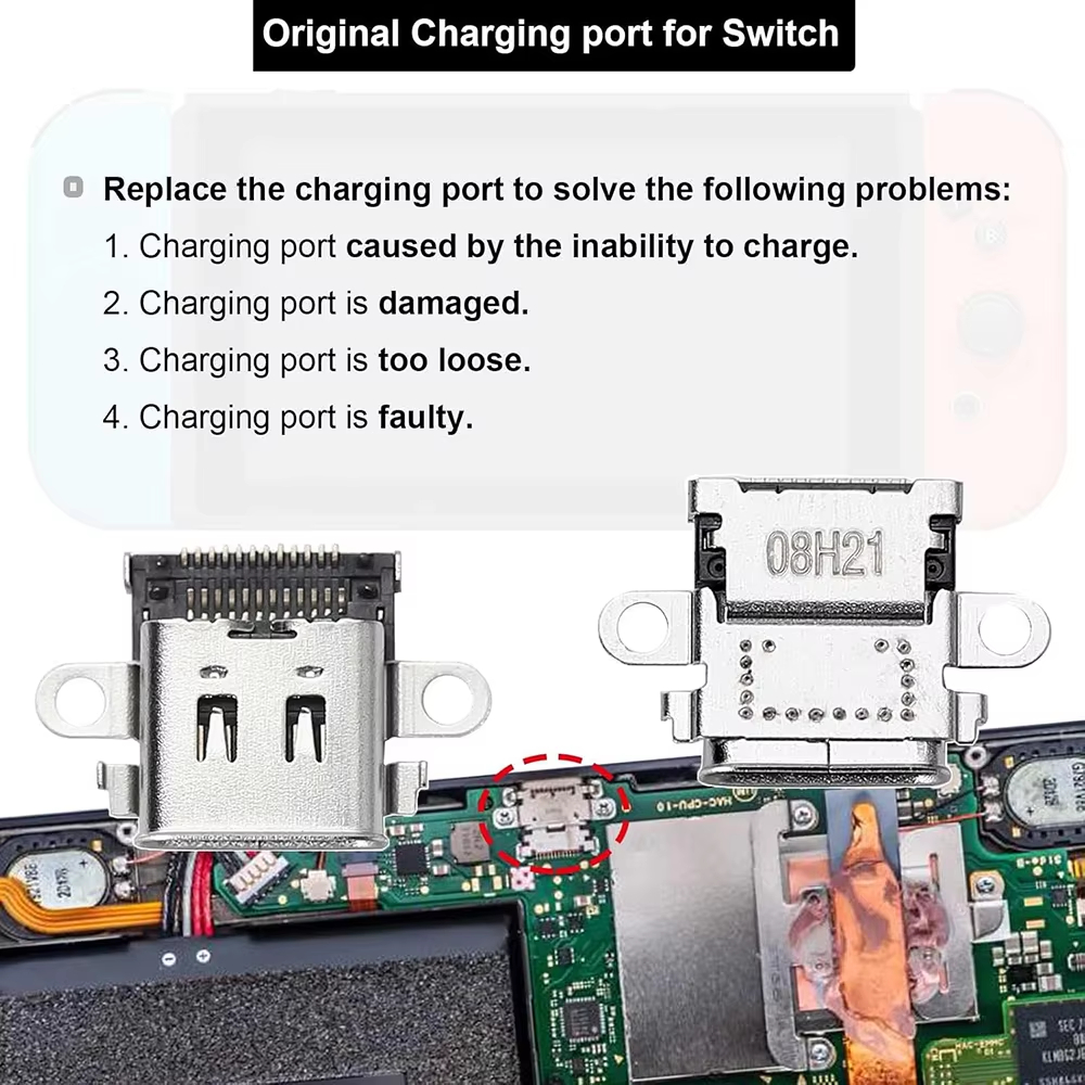 Replacement Type C Port Chargi - Gaming Console Nintendo Switch avaliação e preço