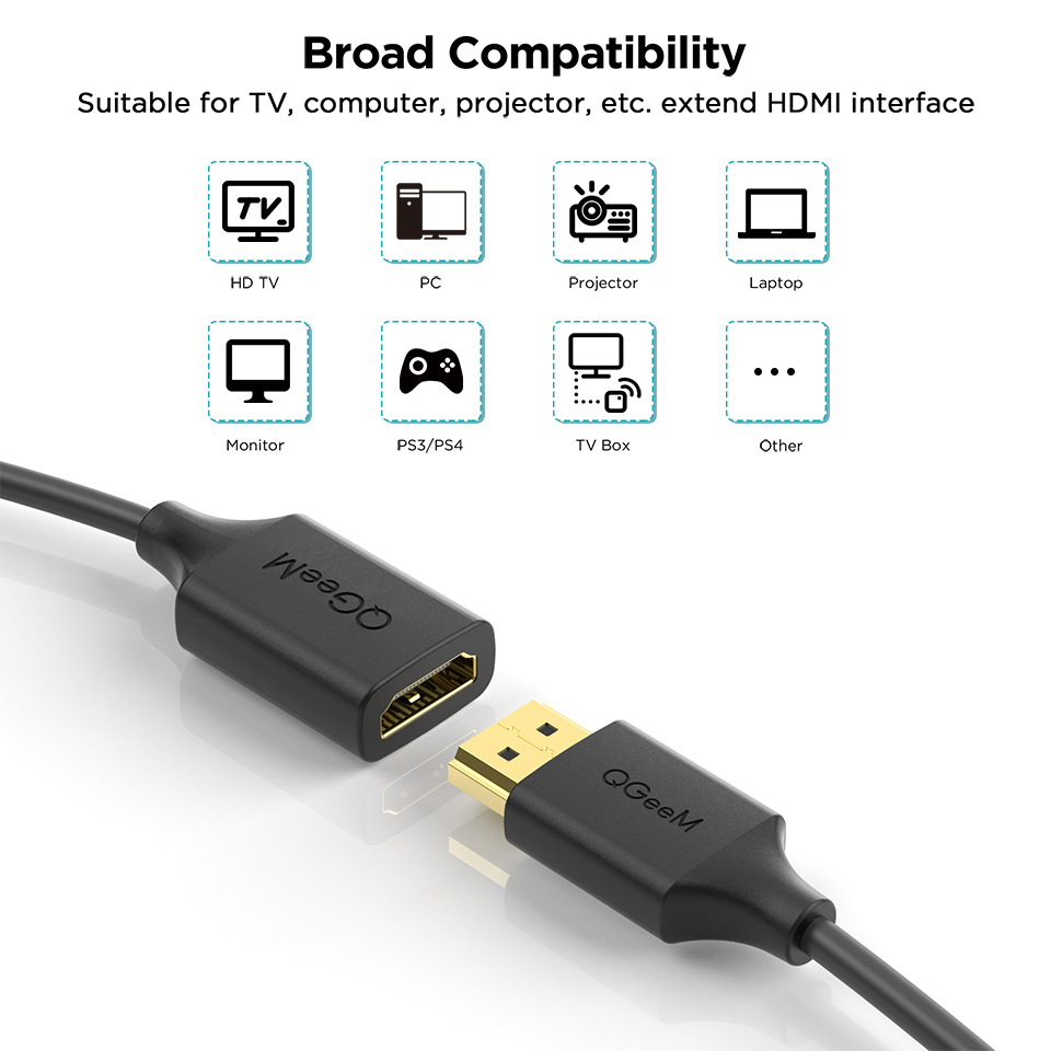 QGeeM 4K HDMI Extension Cable  - Gaming Console Bundle avaliação e preço