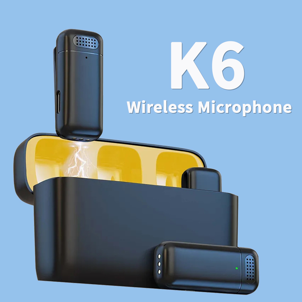 Wireless Microphone Lapel K6 P - Gaming Console Youtube avaliação e preço