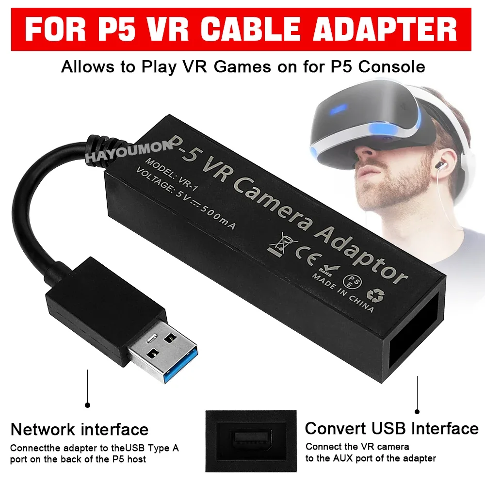 For PS5 VR Cable Adapter For P - Gaming Console Mini avaliação e preço