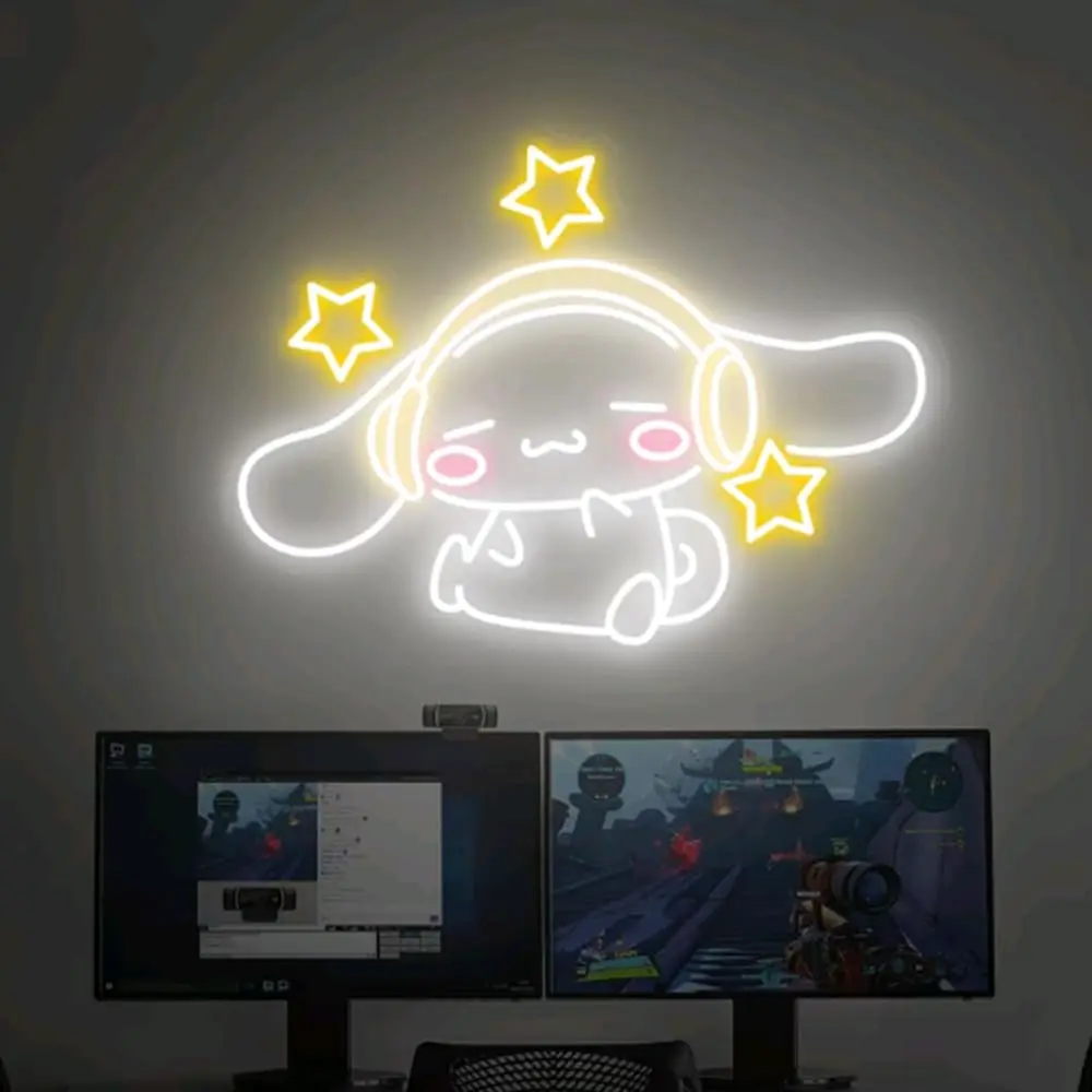 Cinnamoroll Headphones Neon Si - Headset Gaming Console avaliação e preço
