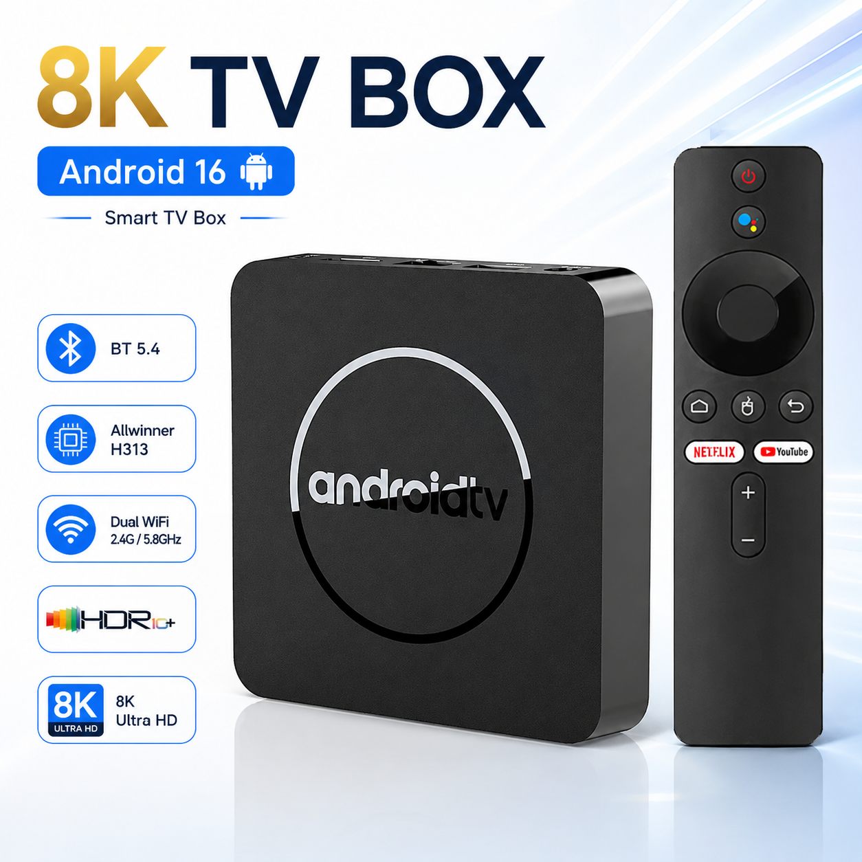 Smart TV Box 4K Android 16 HD  - Gaming Console Youtube avaliação e preço