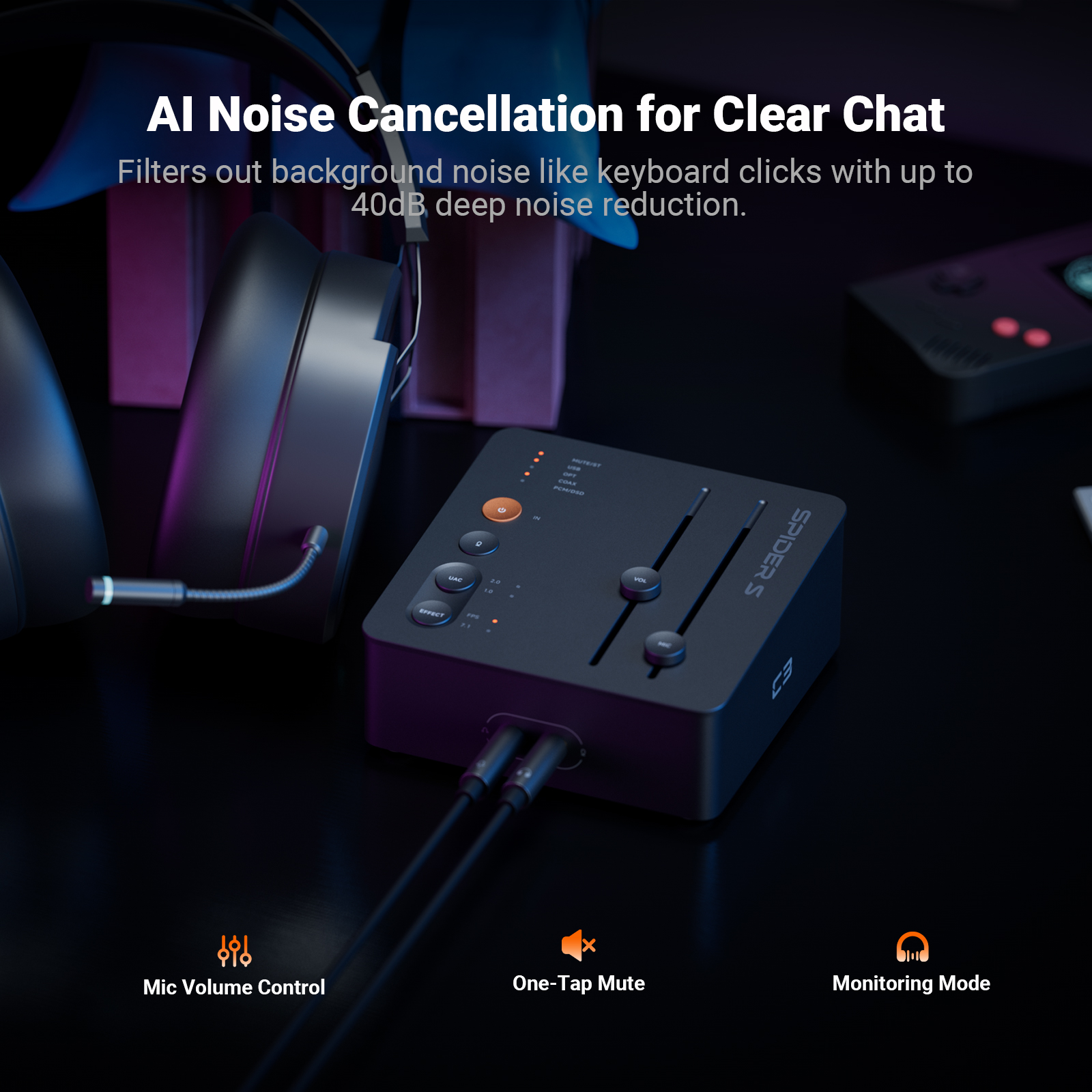 Fosi Audio C3 Gaming DAC Headp - Gaming Console Mini avaliação e preço
