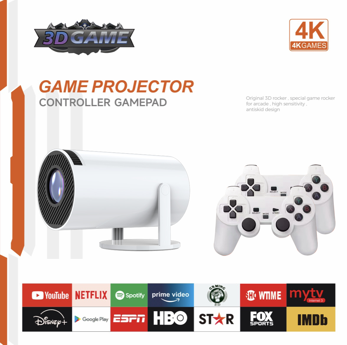 3D Game Projector 2 in 1 F300  - Gaming Console Youtube avaliação e preço