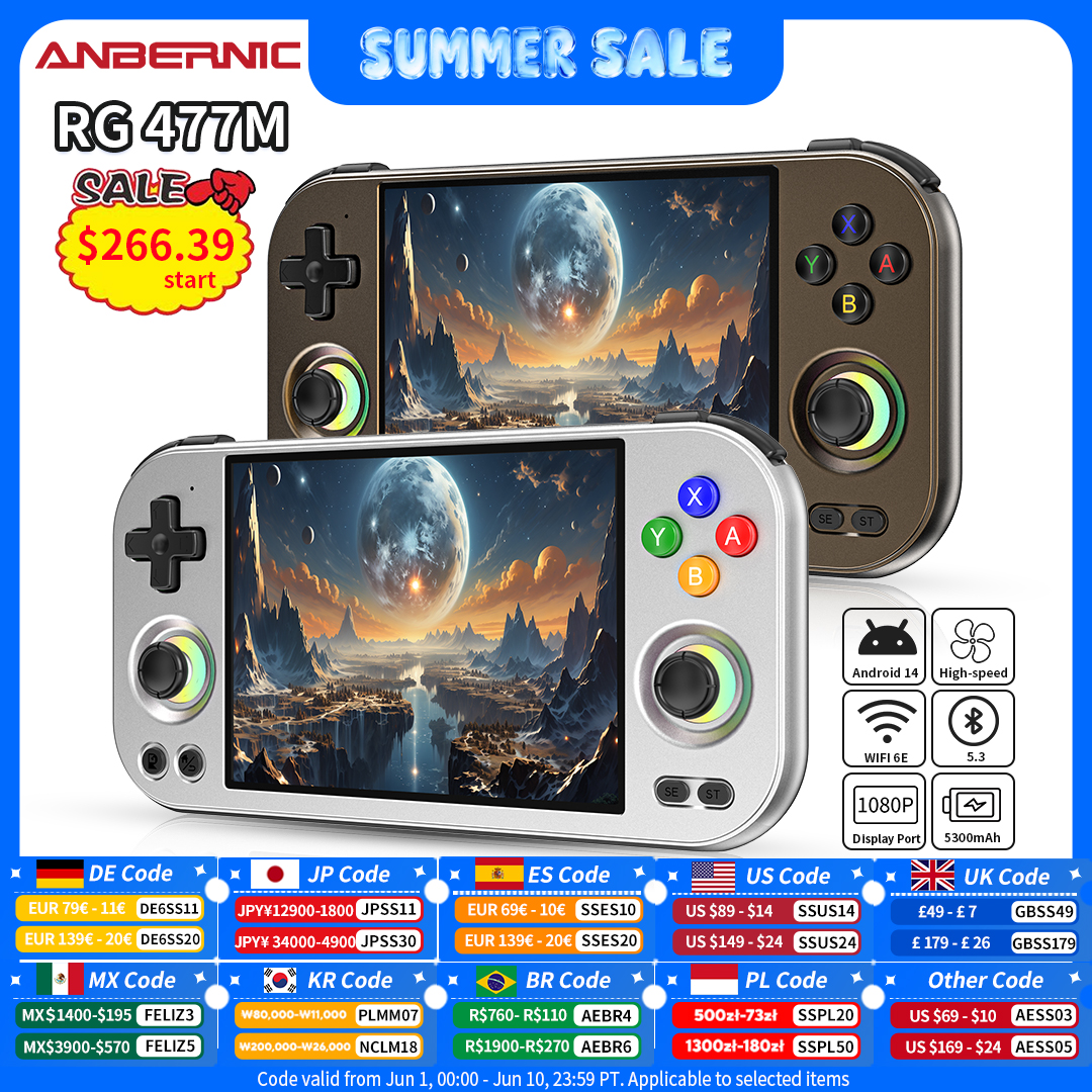 ANBERNIC RG 477M Retro Handhel - Gaming Console Windows avaliação e preço