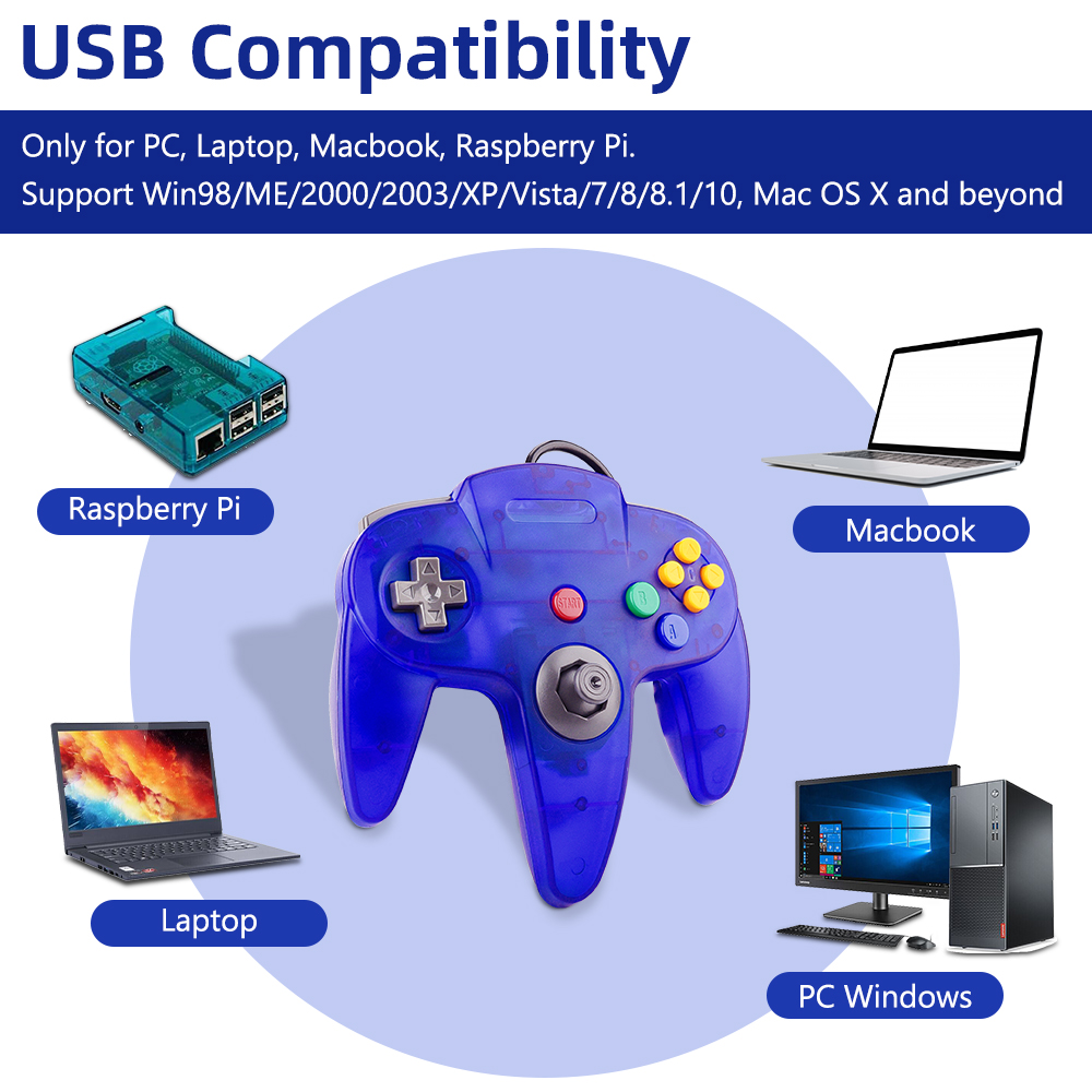 N64 Controller Classic USB Wir - Gaming Console Windows avaliação e preço