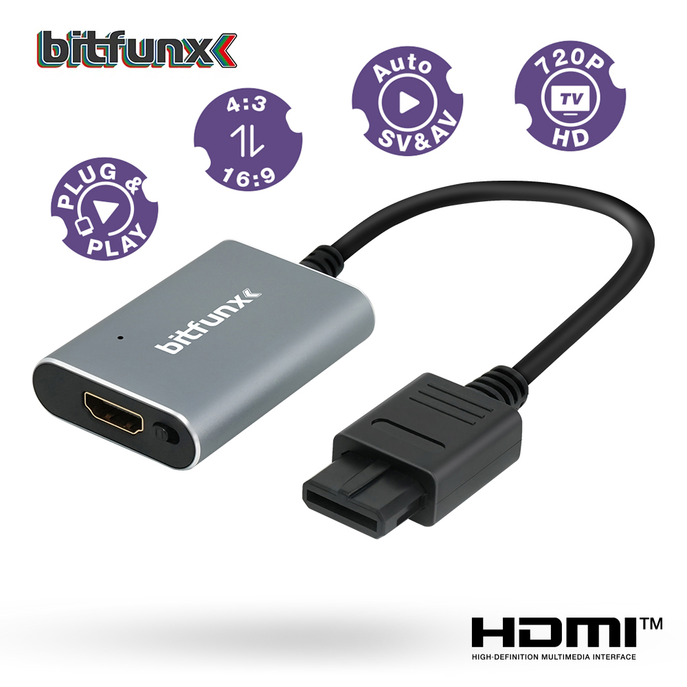 Bitfunx 720P HDMI™ Adapter S-v - Gaming Console Nintendo Switch avaliação e preço