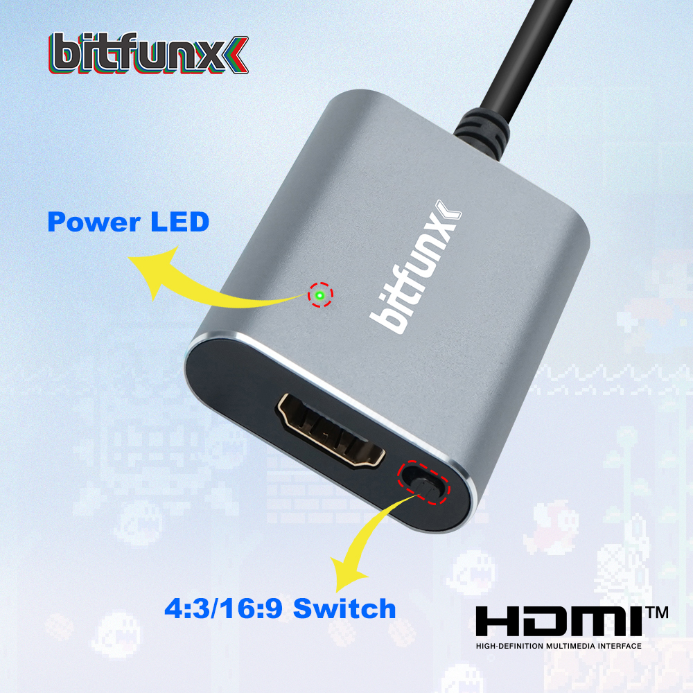 Bitfunx 720P HDMI™ Adapter S-v - Gaming Console Nintendo Switch avaliação e preço