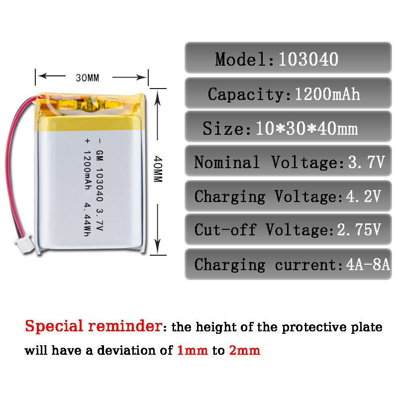 3.7V 1200mAh 103040 Lithium Po - Gaming Console Bundle avaliação e preço